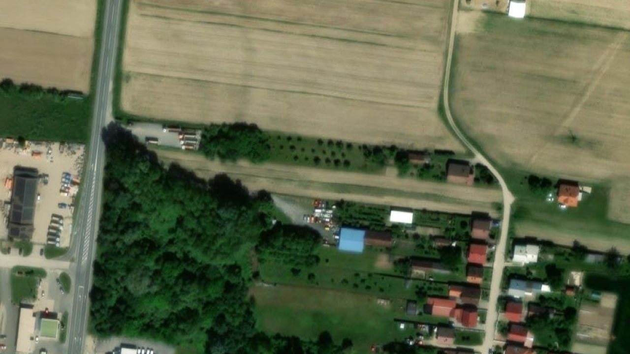 Kuca 1428 m2, Kursanec, k.c. 3 - satelitska snimka cestice
