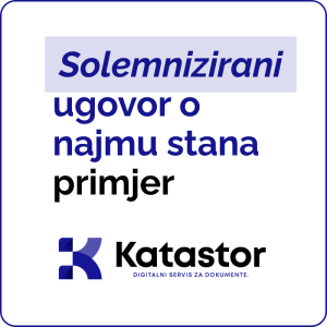 solemnizirani ugovor o najmu primjer