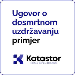 ugovor o dosmrtnom uzdrzavanju primjer