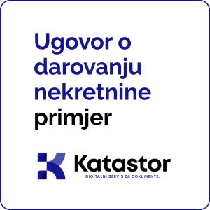 ugovor o darovanju nekretnine primjer