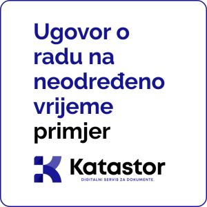 Ugovor o radu na neodređeno vrijeme - primjer