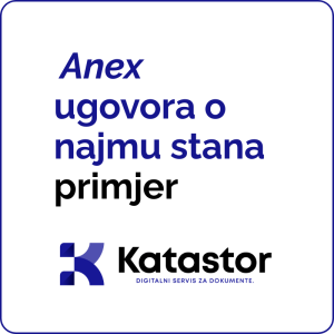 Aneks Ugovora o najmu stana primjer