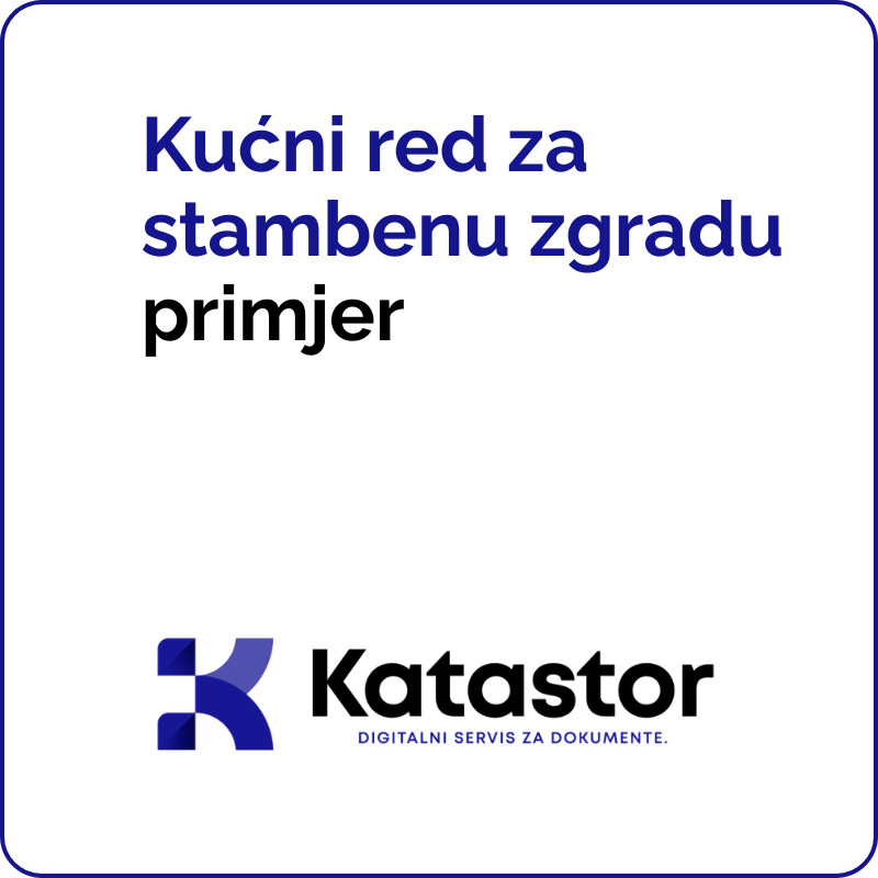 Kucni red za stambenu zgradu primjer predlozak