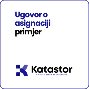 Ugovor o asignaciji primjer Word predlozak