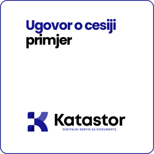 Ugovor o cesiji primjer Word predlozak