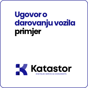 Ugovor o darovanju vozila primjer Word predlozak