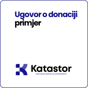 Ugovor o donaciji primjer Word predlozak