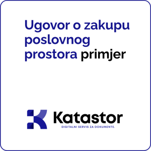 Ugovor o zakupu poslovnog prostora primjer